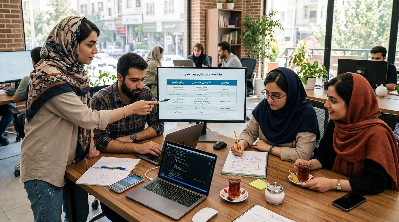 مقایسه مسیرهای توسعه وب