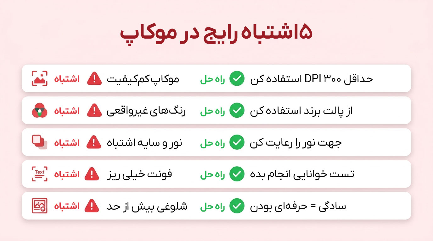 5 اشتباه رایج موکاپ